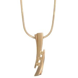 Fossil Elegant Sterling Silver Thunder Cubic Zirconia Diamond  Pendent Necklace